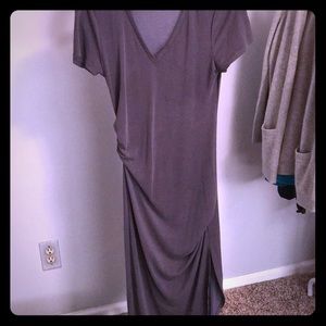 Lulus Gray scrunch stretch dress